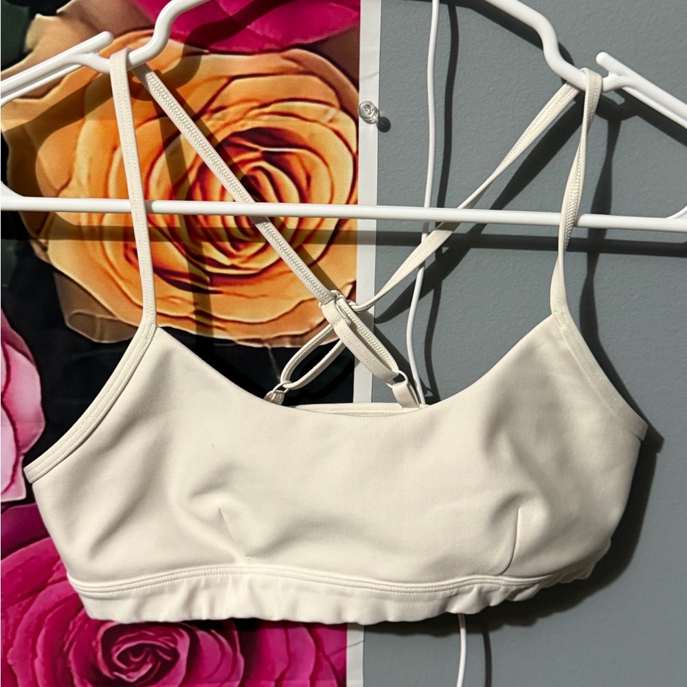 ALO Yoga Ivory White Strappy Bralette